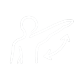 Icon of a person with an extended arm and a curved arrow indicating movement.