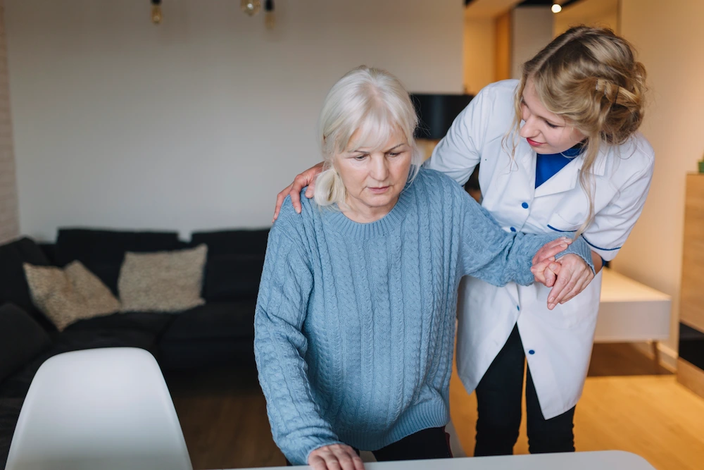 Senior woman receiving chiropractic care to stay active and mobile