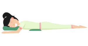 Stomach sleeping position for back care